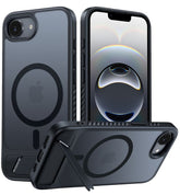 FNTCASE für iPhone SE 4/SE 2025/16E Hülle: Magnetische, durchscheinende, matte Telefonabdeckung mit Ständer, stoßfest, Schutz vor Stürzen, Ständer, schlanke, robuste Telefonhülle in Militärqualität